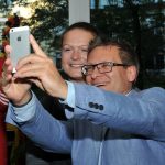 Gerd Edler beim Empfang von Christina Schwanitz 5 Gerd Edler Christina Schwanitz moderation